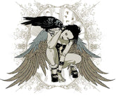 angel girl women t-shirt